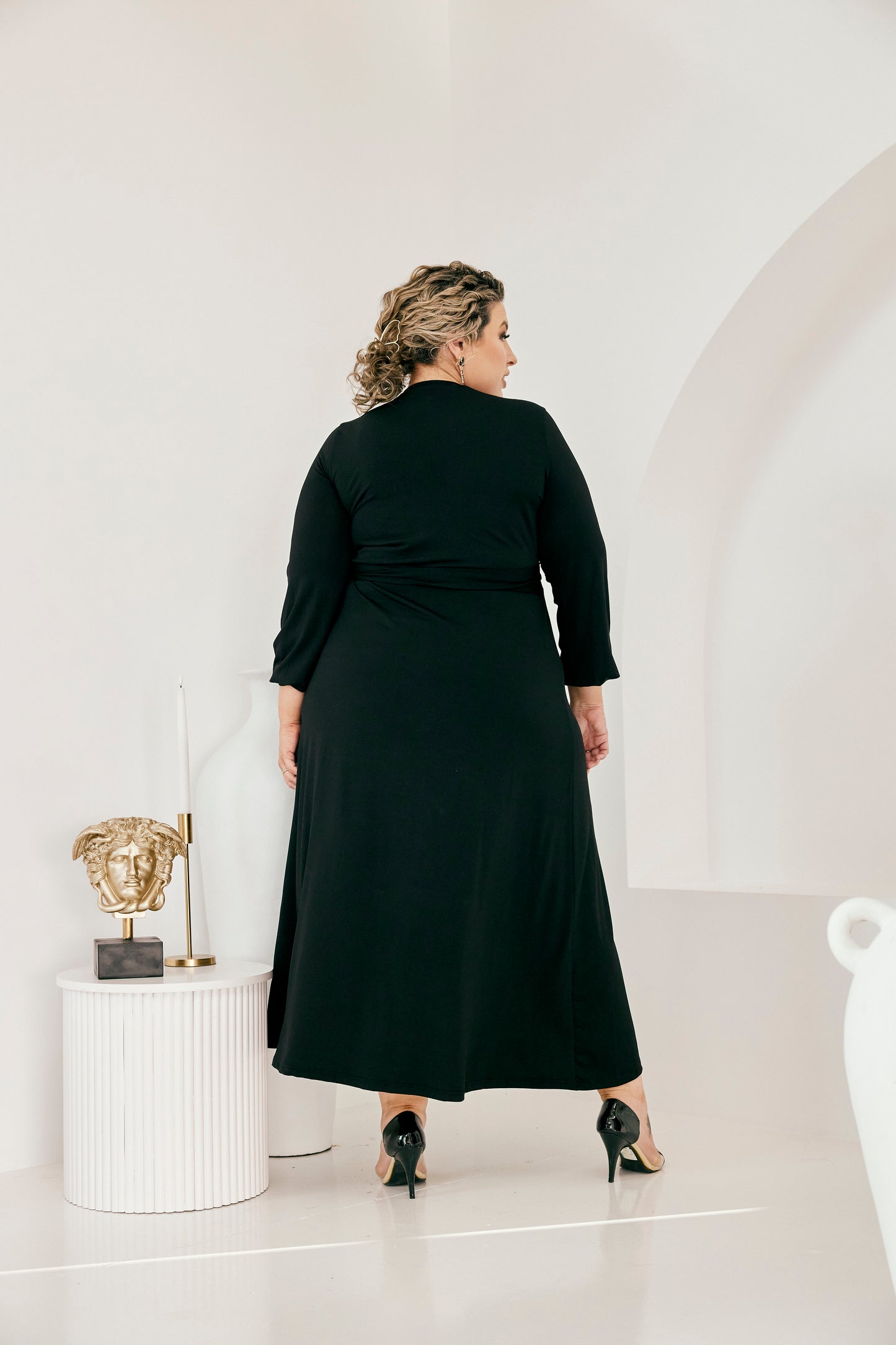 Rachel Wrap Dress in Black