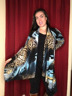 Waterfall Cardigan - Cosmic Leopard - FINAL SALE