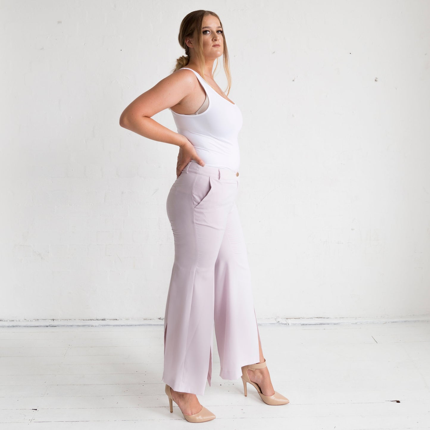 Dahlia Split Flare Pants - Ice Orchid - FINAL SALE