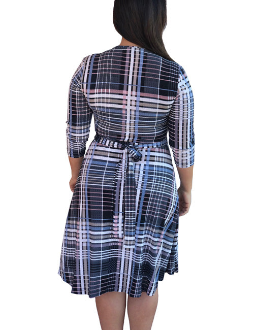 Taylor Wrap Dress - Perky Plaid - FINAL SALE