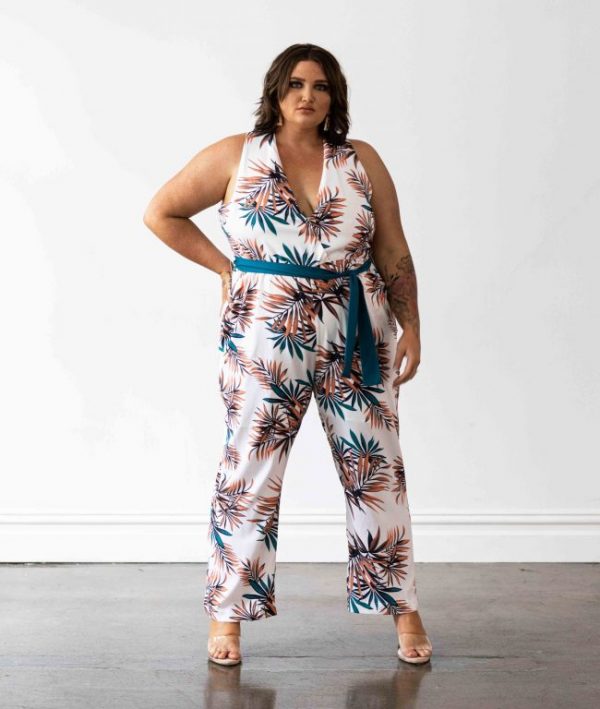 Miami Jumpsuit - Palm Leaf Print - FINAL SALE