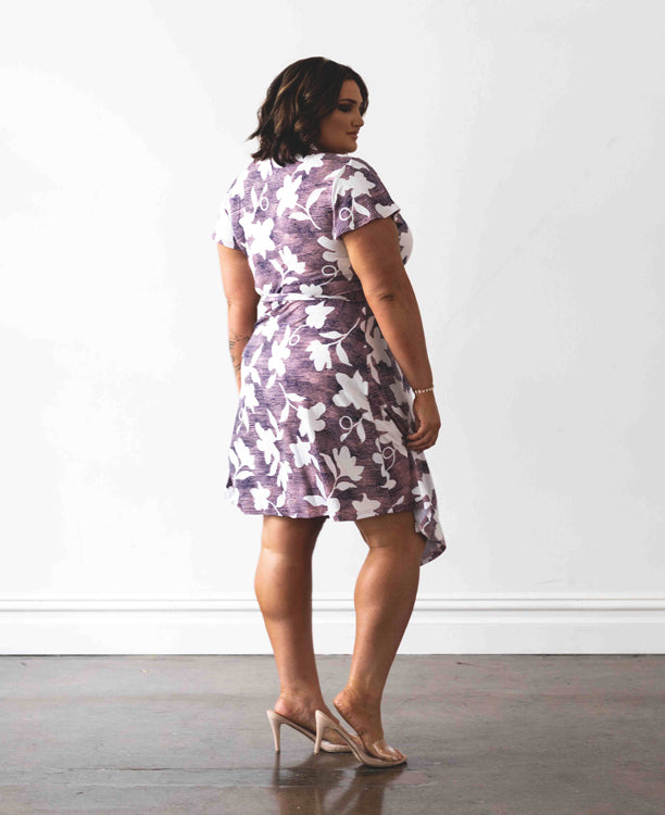 Hollywood Wrap Dress - Pink & White Floral - FINAL SALE