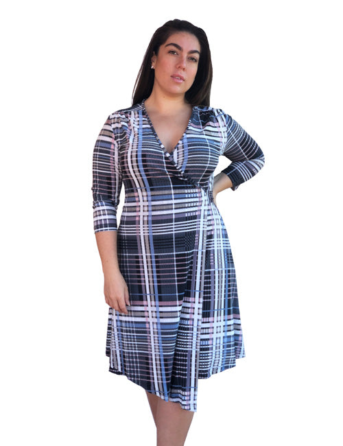 Taylor Wrap Dress - Perky Plaid - FINAL SALE