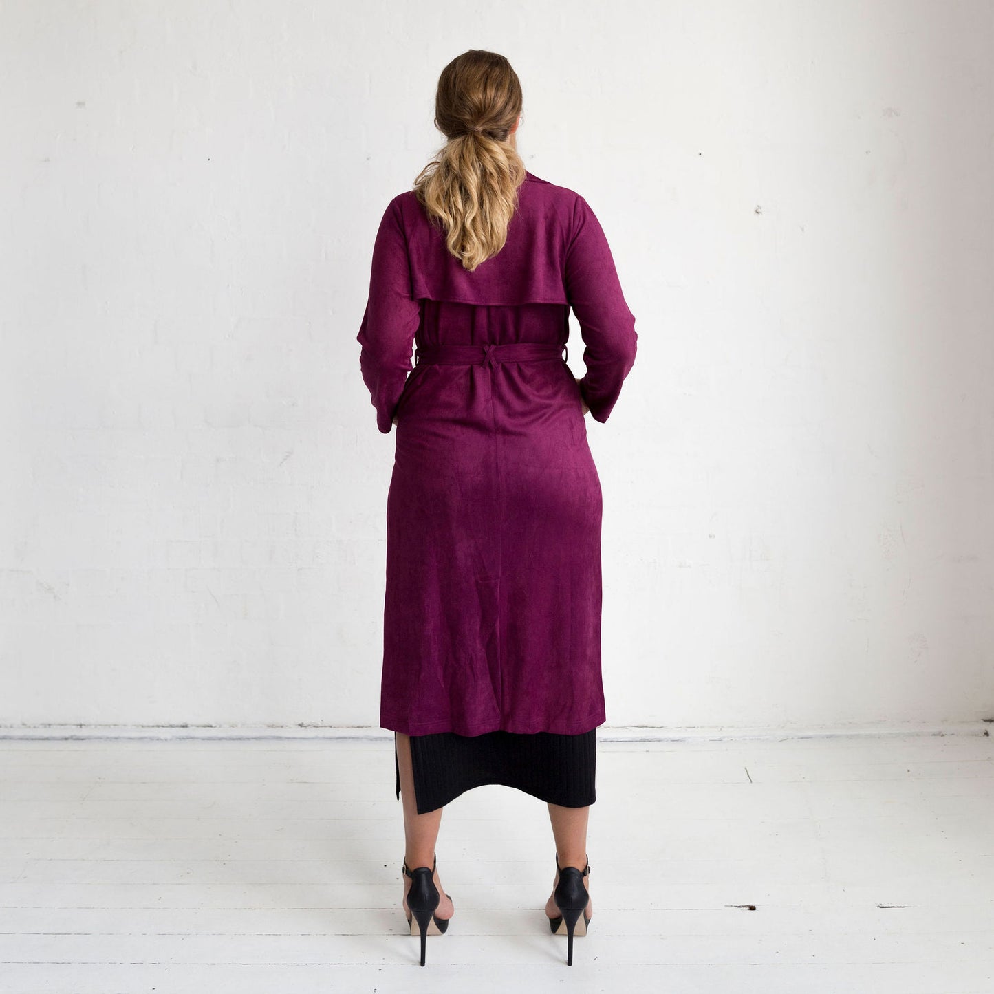 Viola Suede Coat - Rich Plum - FINAL SALE