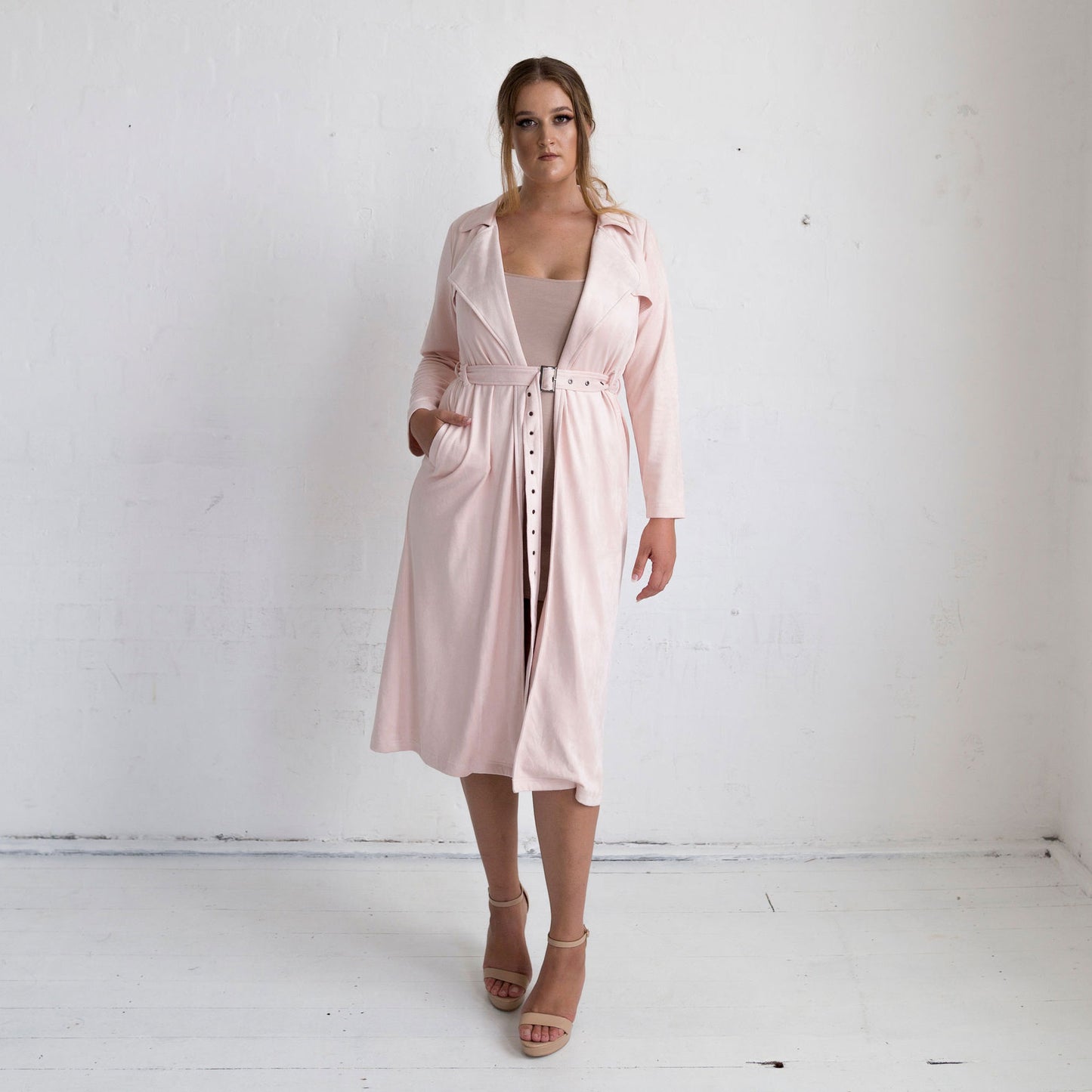 Viola Suede Coat - Rose Quartz - FINAL SALE