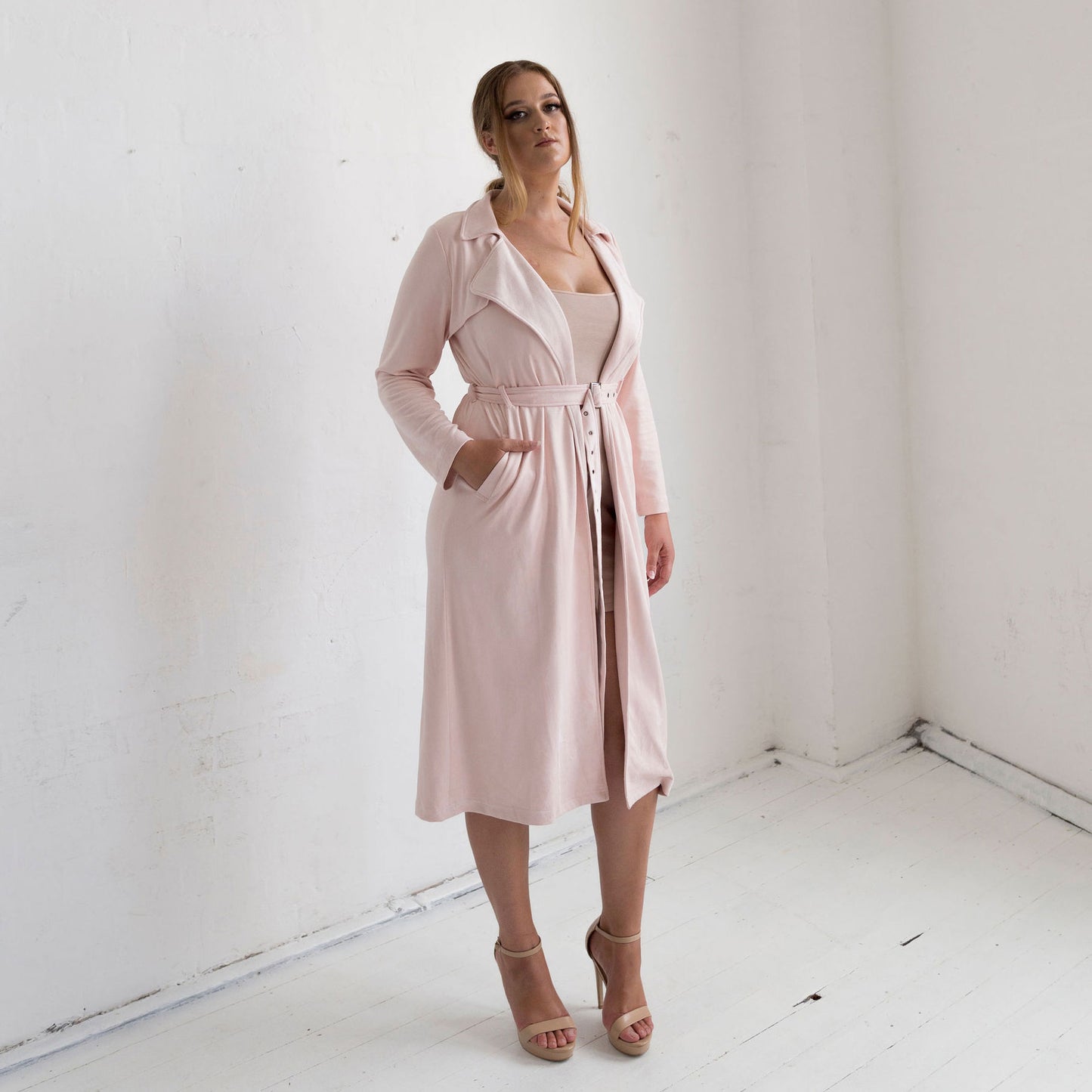 Viola Suede Coat - Rose Quartz - FINAL SALE