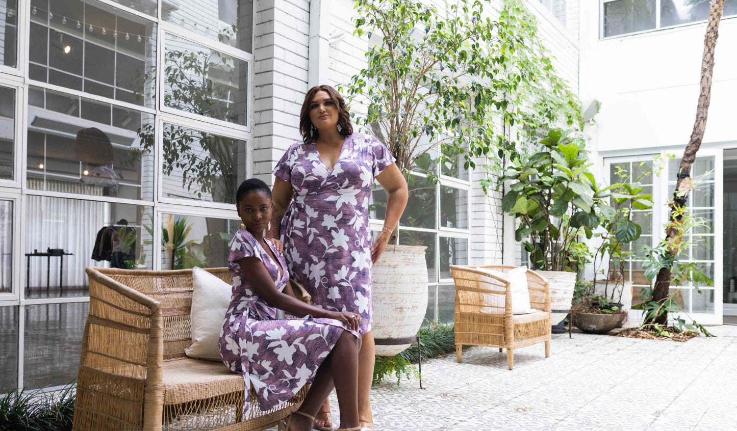 Hollywood Wrap Dress - Pink & White Floral - FINAL SALE