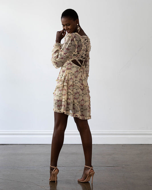 Floral Chiffon Dress - FINAL SALE