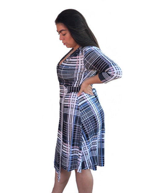 Taylor Wrap Dress - Perky Plaid - FINAL SALE
