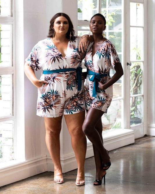 Havana Playsuit - Palm Leaf Print - FINAL SALE