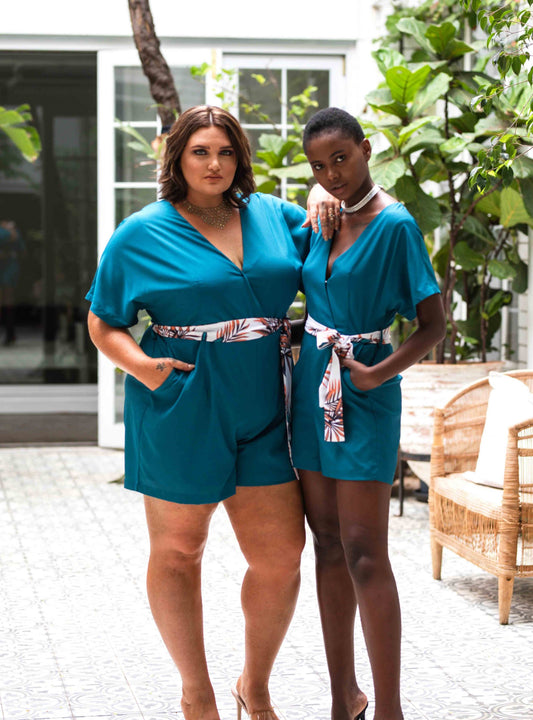 Havana Playsuit - Teal - FINAL SALE