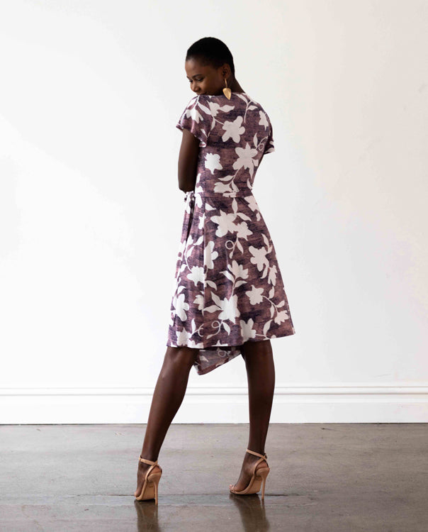 Hollywood Wrap Dress - Pink & White Floral - FINAL SALE