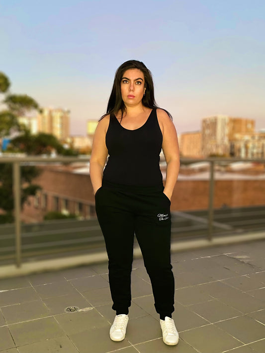 Good Vibes Trackies - Midnight Black - FINAL SALE