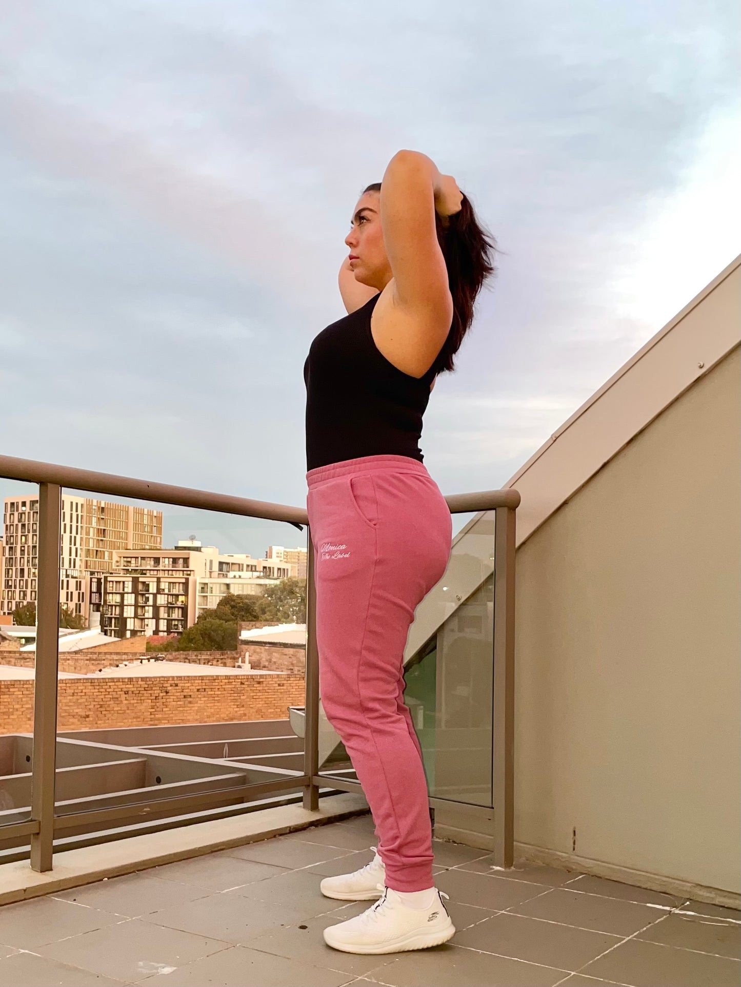 Good Vibes Trackies - Mauve - FINAL SALE