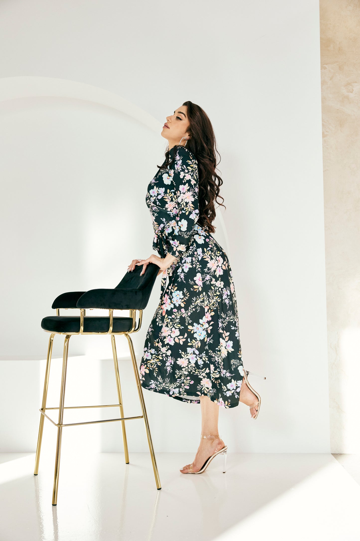 Rachel Wrap Dress in Floral Print