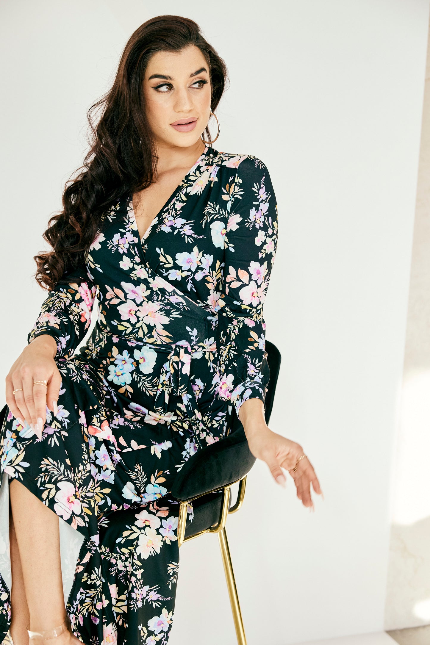 Rachel Wrap Dress in Floral Print