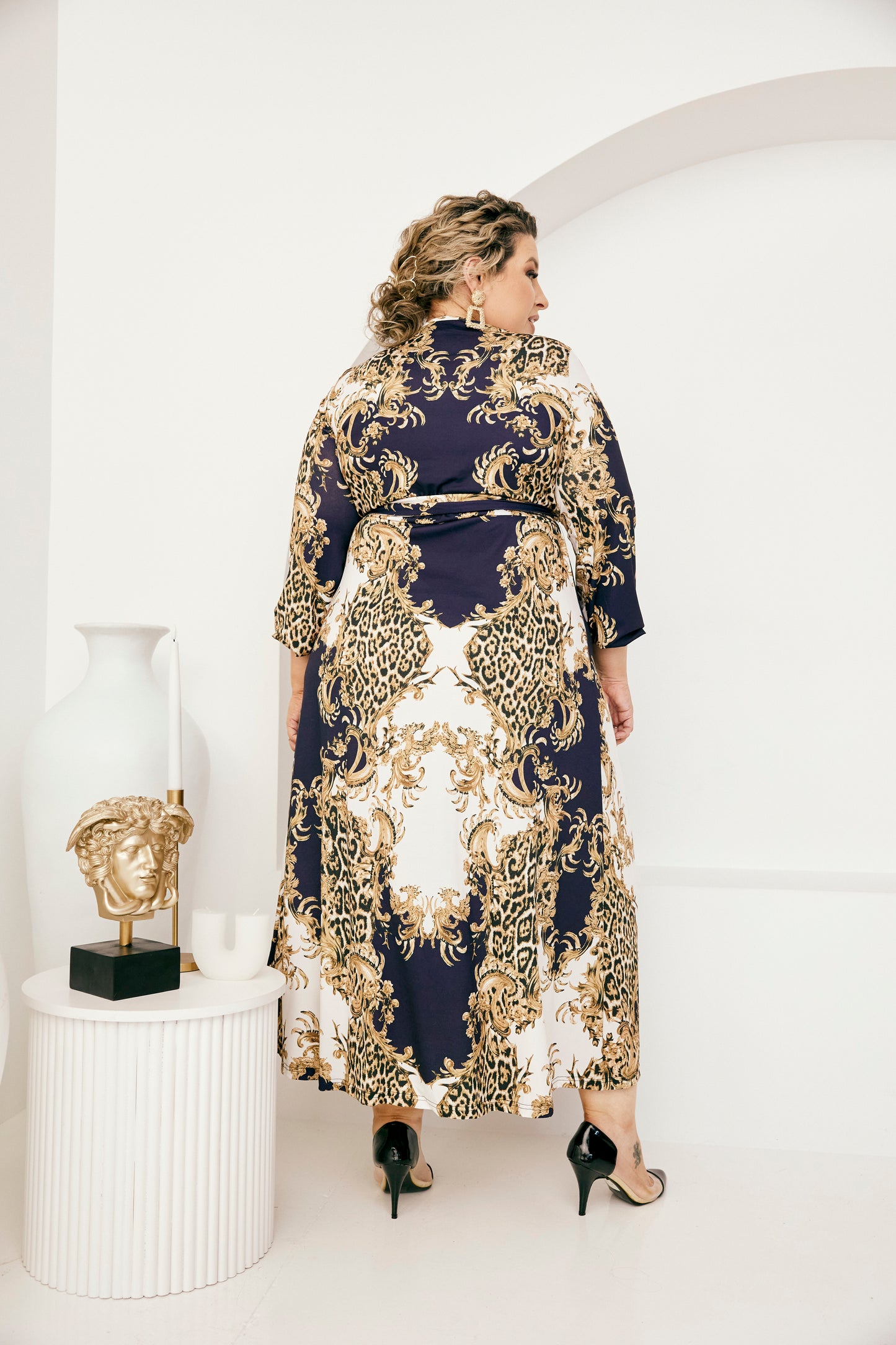 Rachel Wrap Dress in Baroque Print