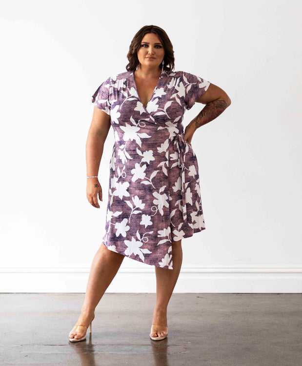 Hollywood Wrap Dress - Pink & White Floral - FINAL SALE