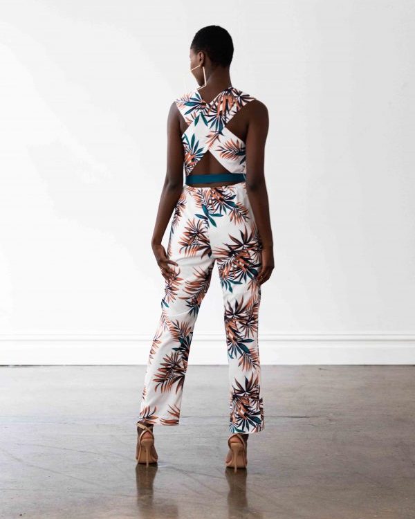 Miami Jumpsuit - Palm Leaf Print - FINAL SALE